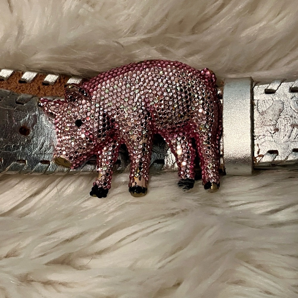 Madeline Beth bedazzled pig belt